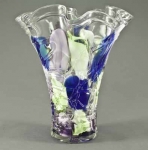 Vase in green, blue and violet